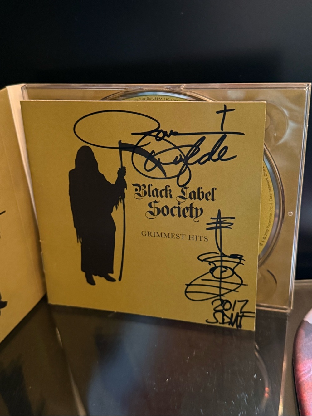 Zakk Wylde Autographed CD Booklet - Black Label Society “Grimmest Hits”